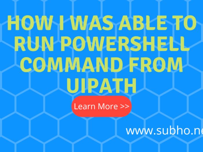 How I was able to run PowerShell Command from UiPath