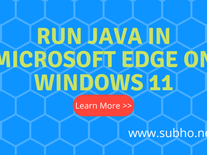 Run Java in Microsoft Edge on Windows 11